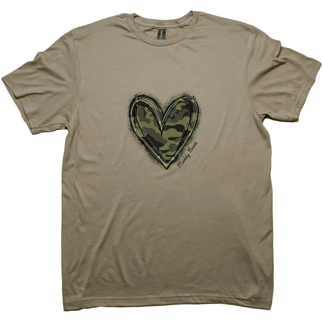 Hidden Heart Adult Tee - Muddy Boots Clothing - T-Shirt