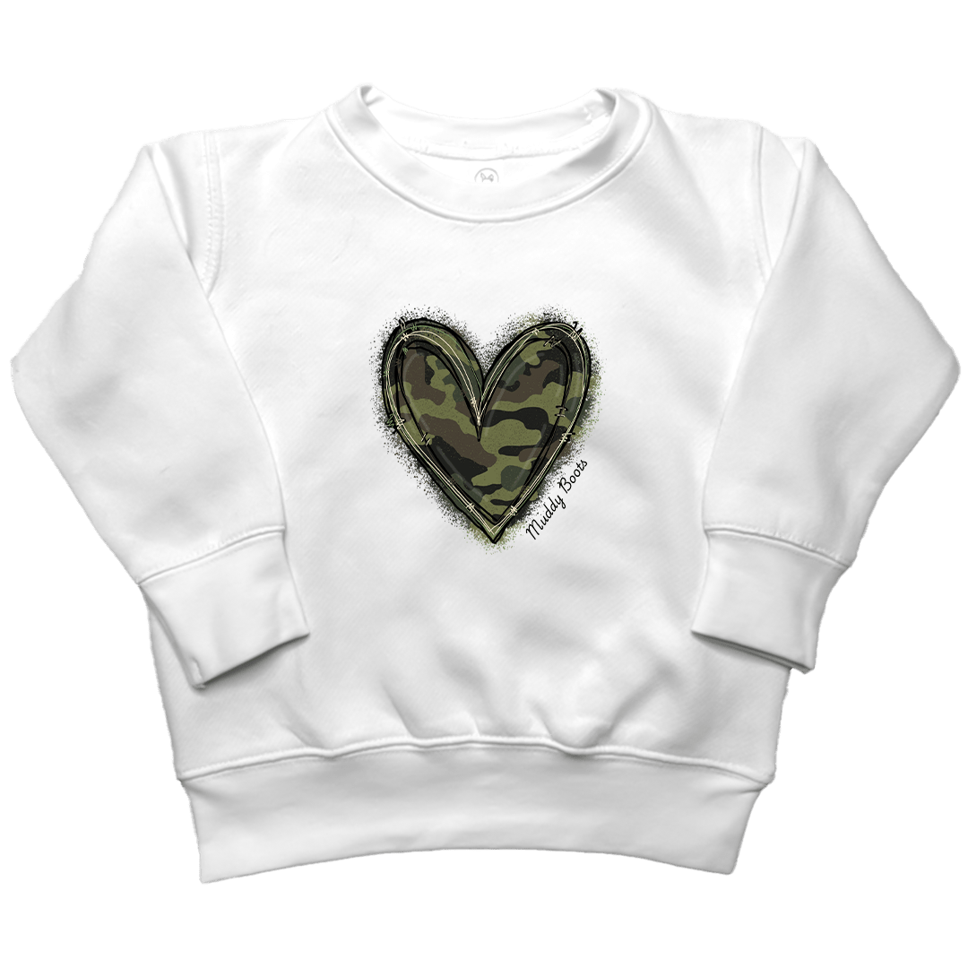 Hidden Heart Kids Crew Neck Sweatshirt - Muddy Boots Clothing - Crew Neck Sweatshirt