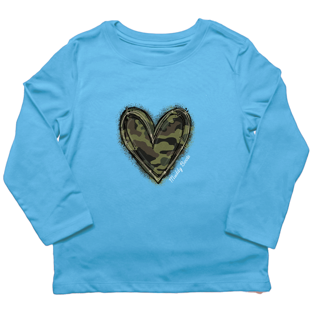 Hidden Heart Kids Long Sleeve Tee - Muddy Boots Clothing - Long Sleeve Tee