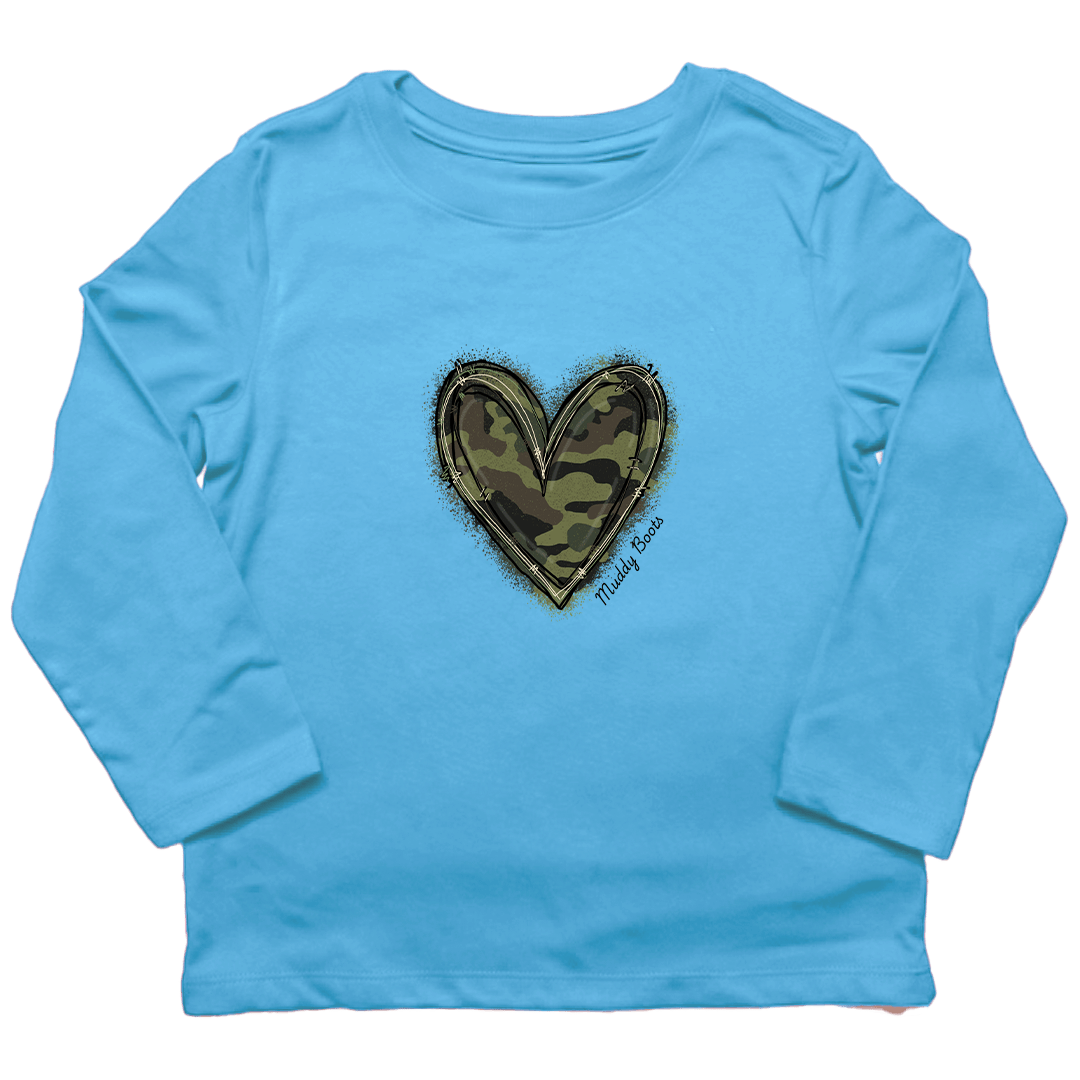 Hidden Heart Kids Long Sleeve Tee - Muddy Boots Clothing - Long Sleeve Tee