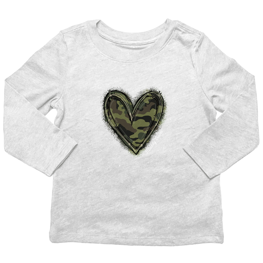 Hidden Heart Kids Long Sleeve Tee - Muddy Boots Clothing - Long Sleeve Tee
