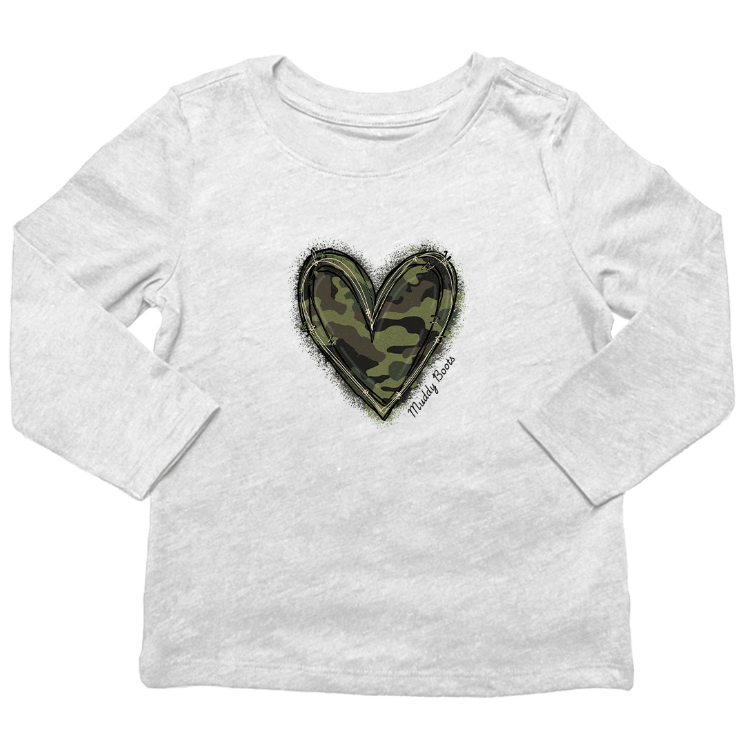 Hidden Heart Kids Long Sleeve Tee - Muddy Boots Clothing - Long Sleeve Tee