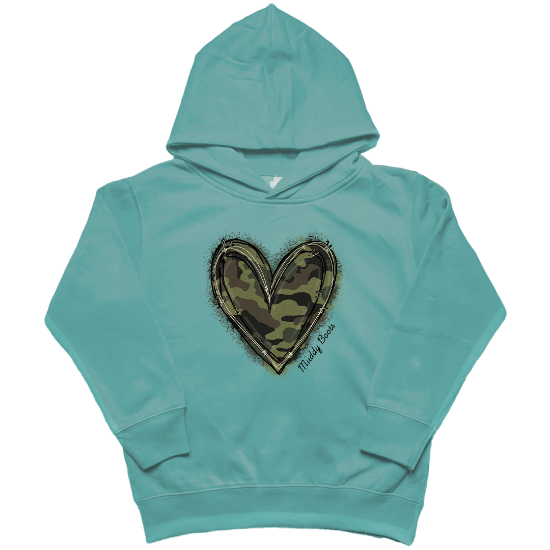Hidden Heart Toddler Hoodie - Muddy Boots Clothing - Hoodie
