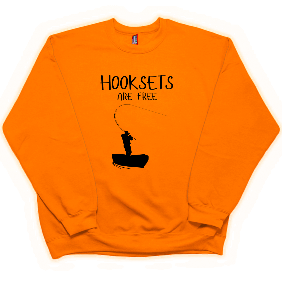 Hooksets Are Free Adult Crew Neck Sweatshirt - Muddy Boots Clothing - Crew Neck Sweatshirt