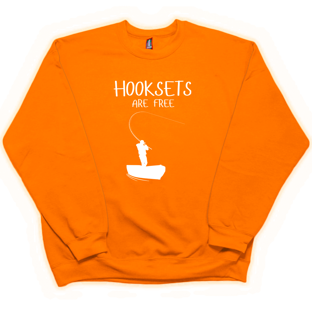 Hooksets Are Free Adult Crew Neck Sweatshirt - Muddy Boots Clothing - Crew Neck Sweatshirt
