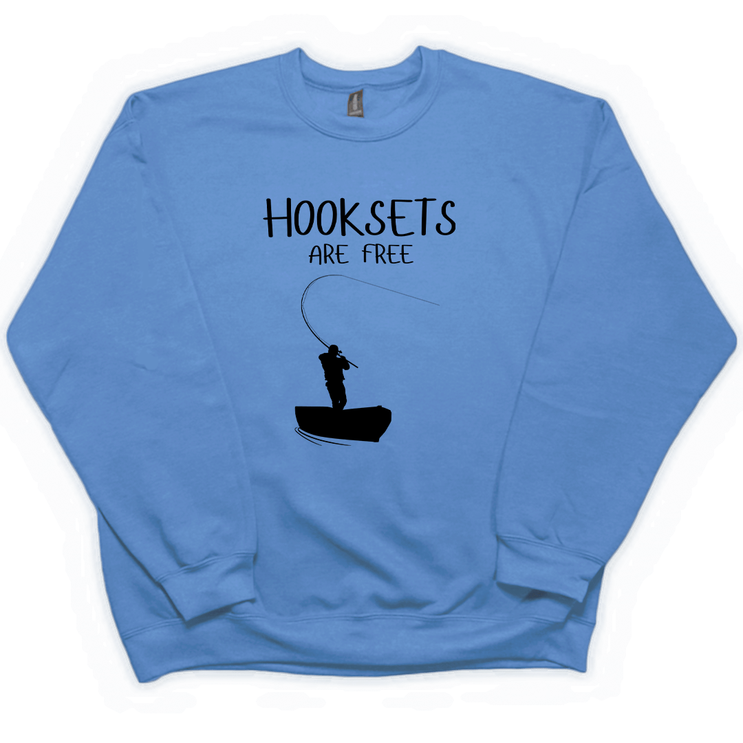 Hooksets Are Free Adult Crew Neck Sweatshirt - Muddy Boots Clothing - Crew Neck Sweatshirt