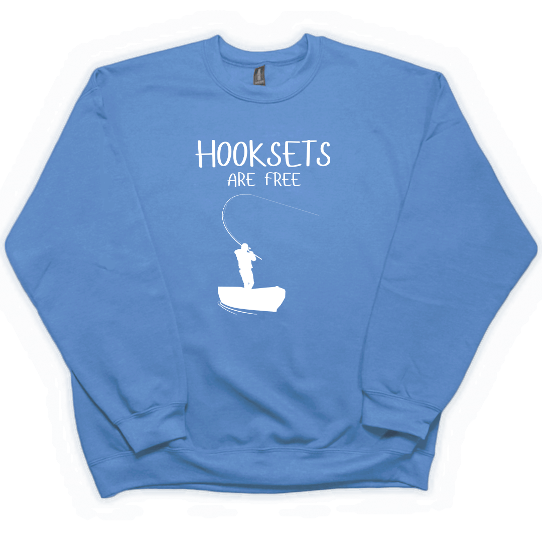 Hooksets Are Free Adult Crew Neck Sweatshirt - Muddy Boots Clothing - Crew Neck Sweatshirt