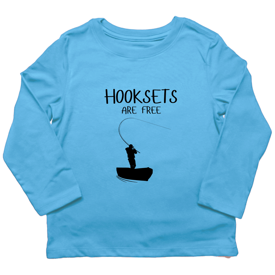 Hooksets Are Free Kids Long Sleeve Tee - Muddy Boots Clothing - Long Sleeve Tee