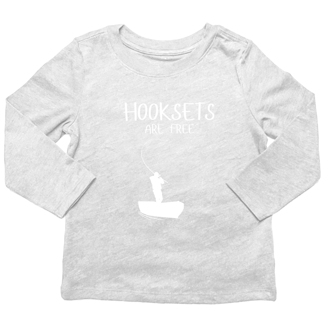 Hooksets Are Free Kids Long Sleeve Tee - Muddy Boots Clothing - Long Sleeve Tee