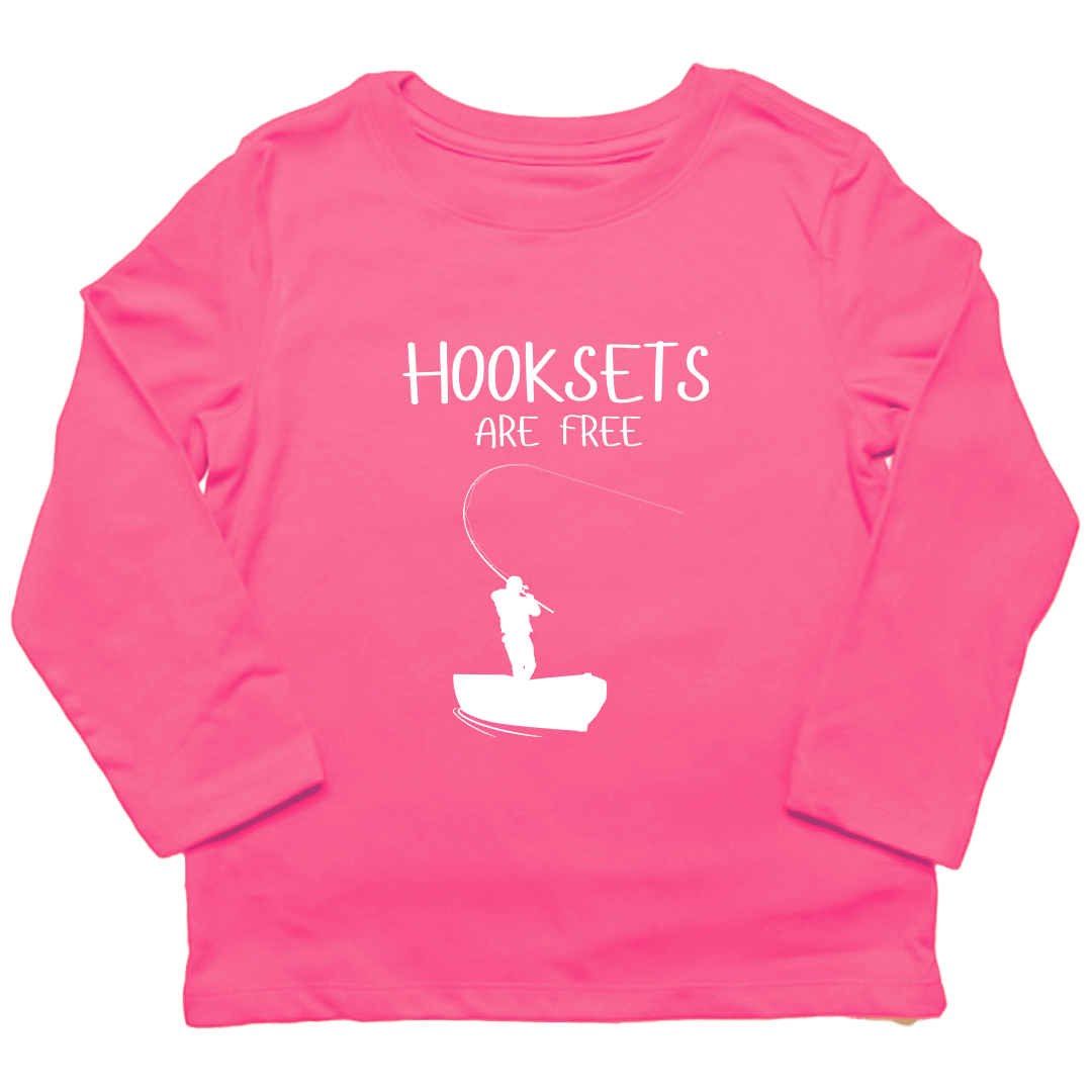 Hooksets Are Free Kids Long Sleeve Tee - Muddy Boots Clothing - Long Sleeve Tee