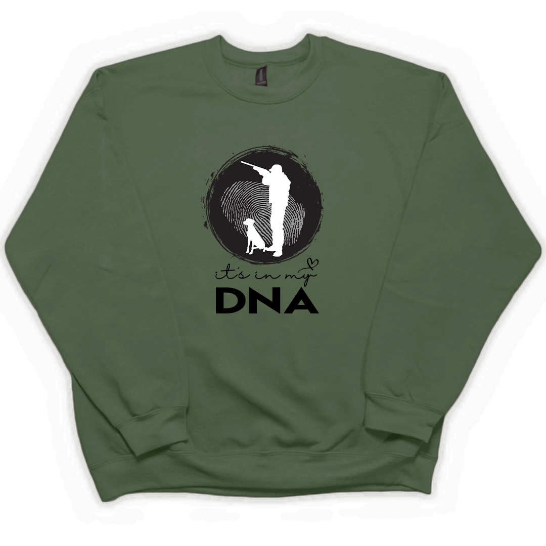 Hunting DNA Adult Crew Neck Sweatshirt - Muddy Boots Clothing - Crew Neck Sweatshirt