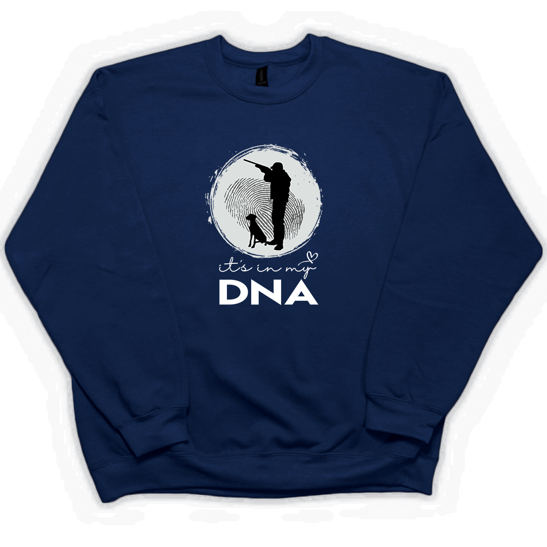 Hunting DNA Adult Crew Neck Sweatshirt - Muddy Boots Clothing - Crew Neck Sweatshirt