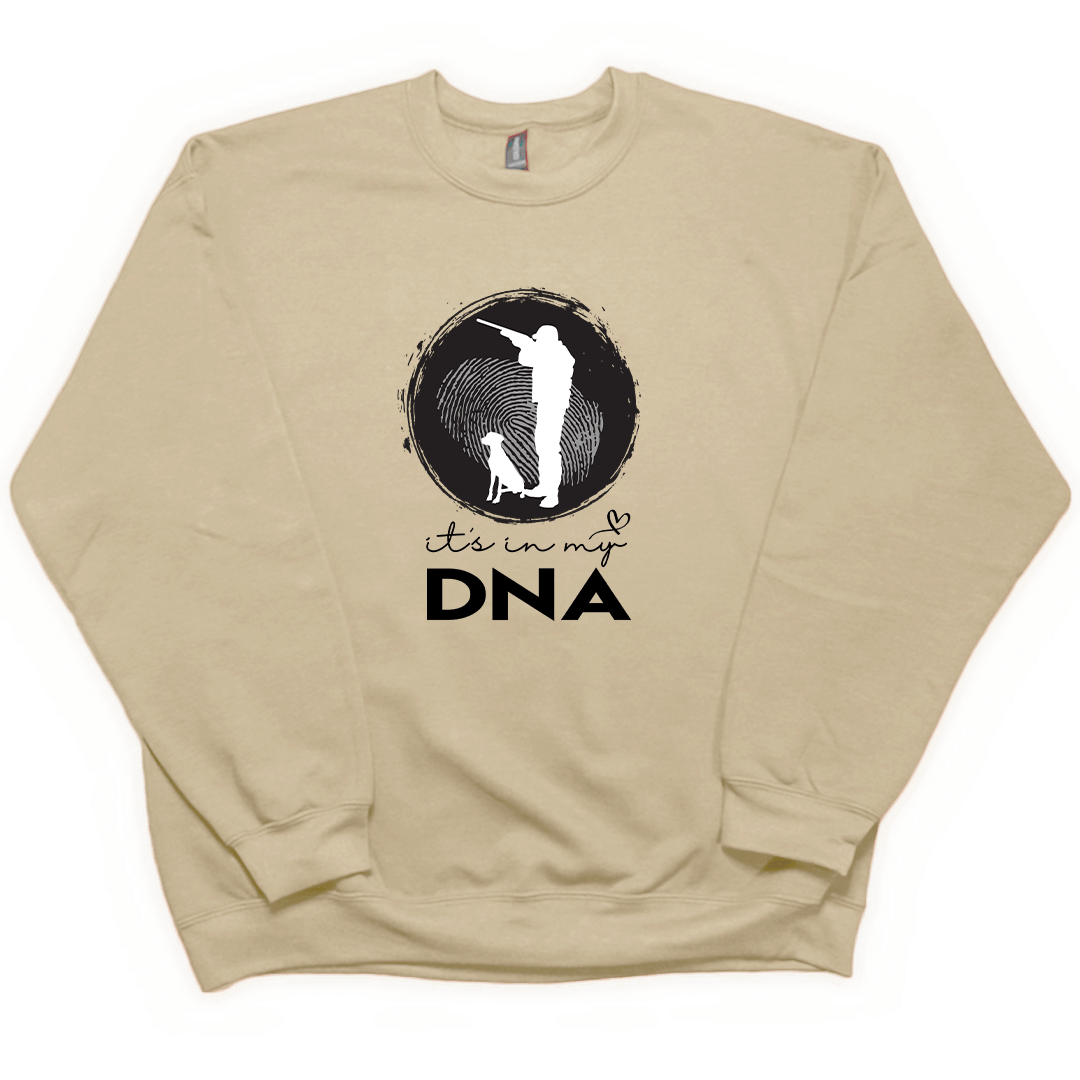 Hunting DNA Adult Crew Neck Sweatshirt - Muddy Boots Clothing - Crew Neck Sweatshirt