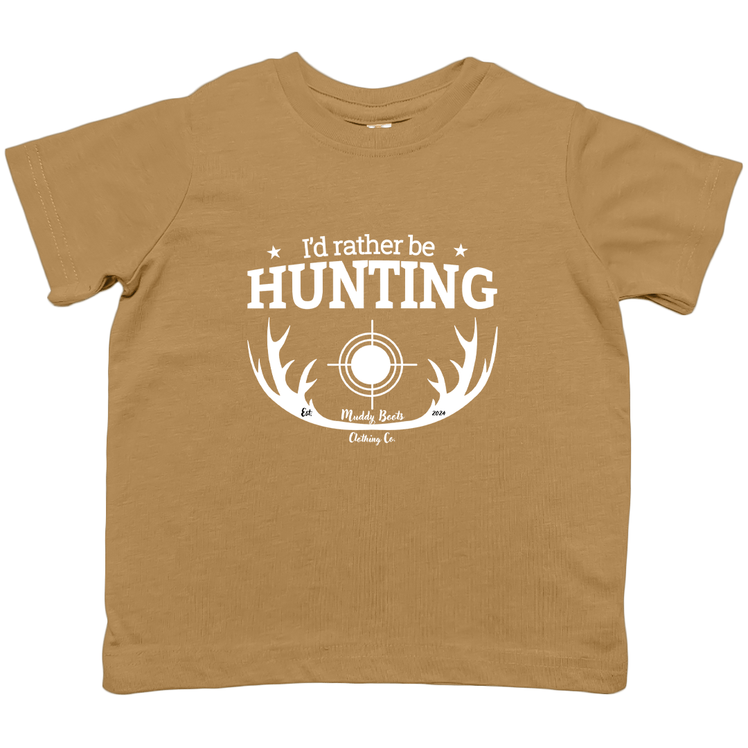 I'd Rather be Hunting Toddler Tee - Muddy Boots Clothing - T-Shirt