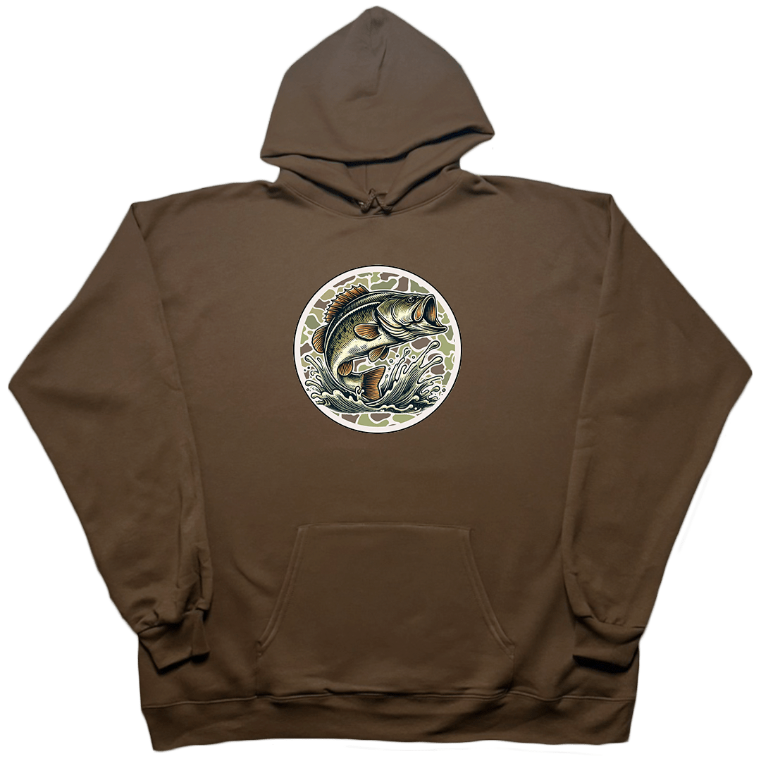 Jumping Bass Adult Hoodie - Muddy Boots Clothing - Hoodie