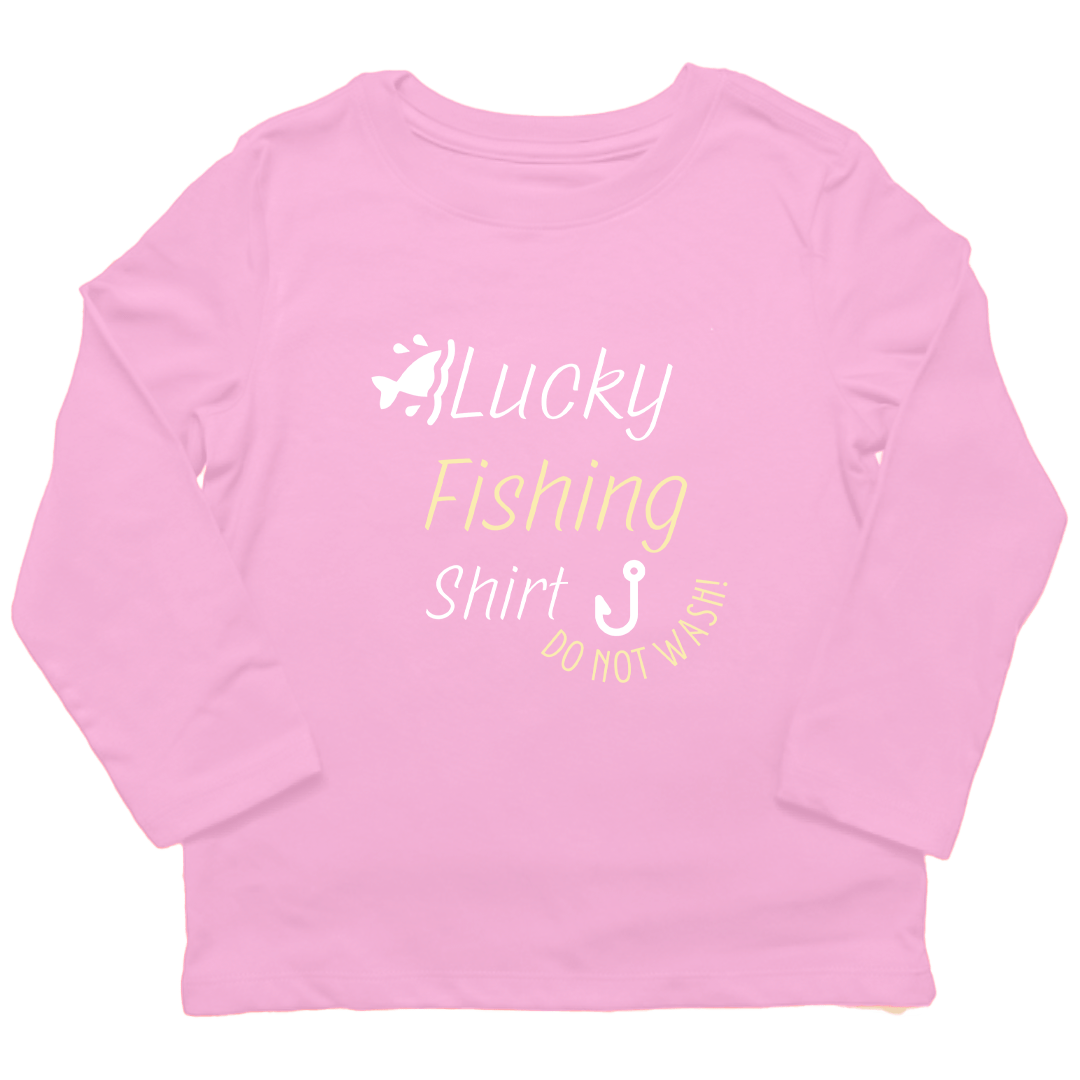 Lucky Fishing Shirt Toddler Long Sleeve Tee - Muddy Boots Clothing - Long Sleeve Tee