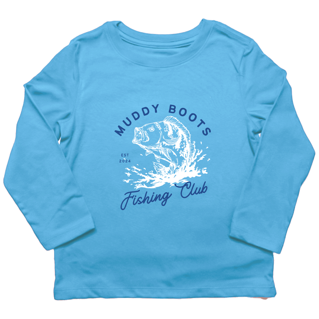 MB Fishing Club Kids Long Sleeve Tee - Muddy Boots Clothing - Long Sleeve Tee