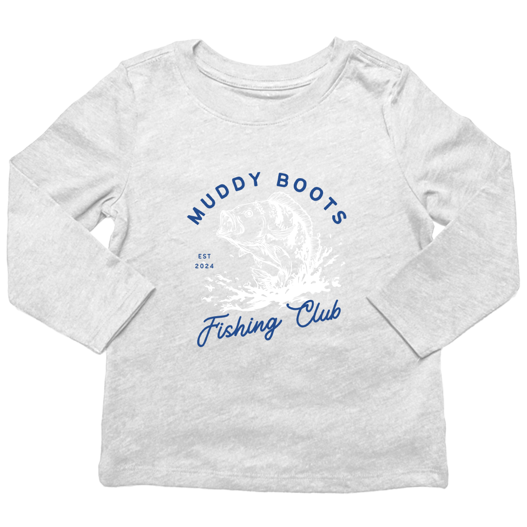 MB Fishing Club Kids Long Sleeve Tee - Muddy Boots Clothing - Long Sleeve Tee