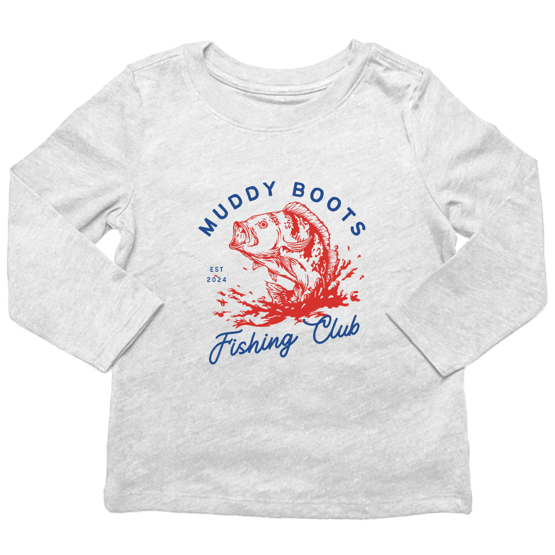 MB Fishing Club Toddler Long Sleeve Tee - Muddy Boots Clothing - Long Sleeve Tee