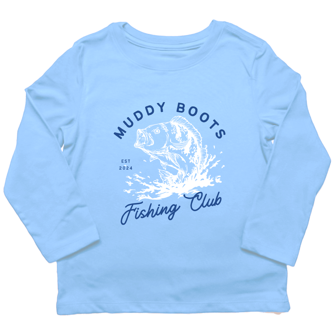 MB Fishing Club Toddler Long Sleeve Tee - Muddy Boots Clothing - Long Sleeve Tee