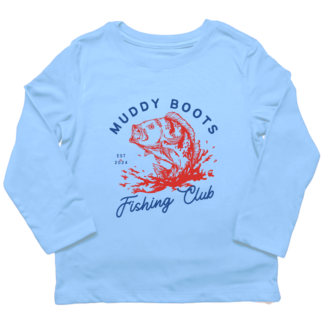 MB Fishing Club Toddler Long Sleeve Tee - Muddy Boots Clothing - Long Sleeve Tee