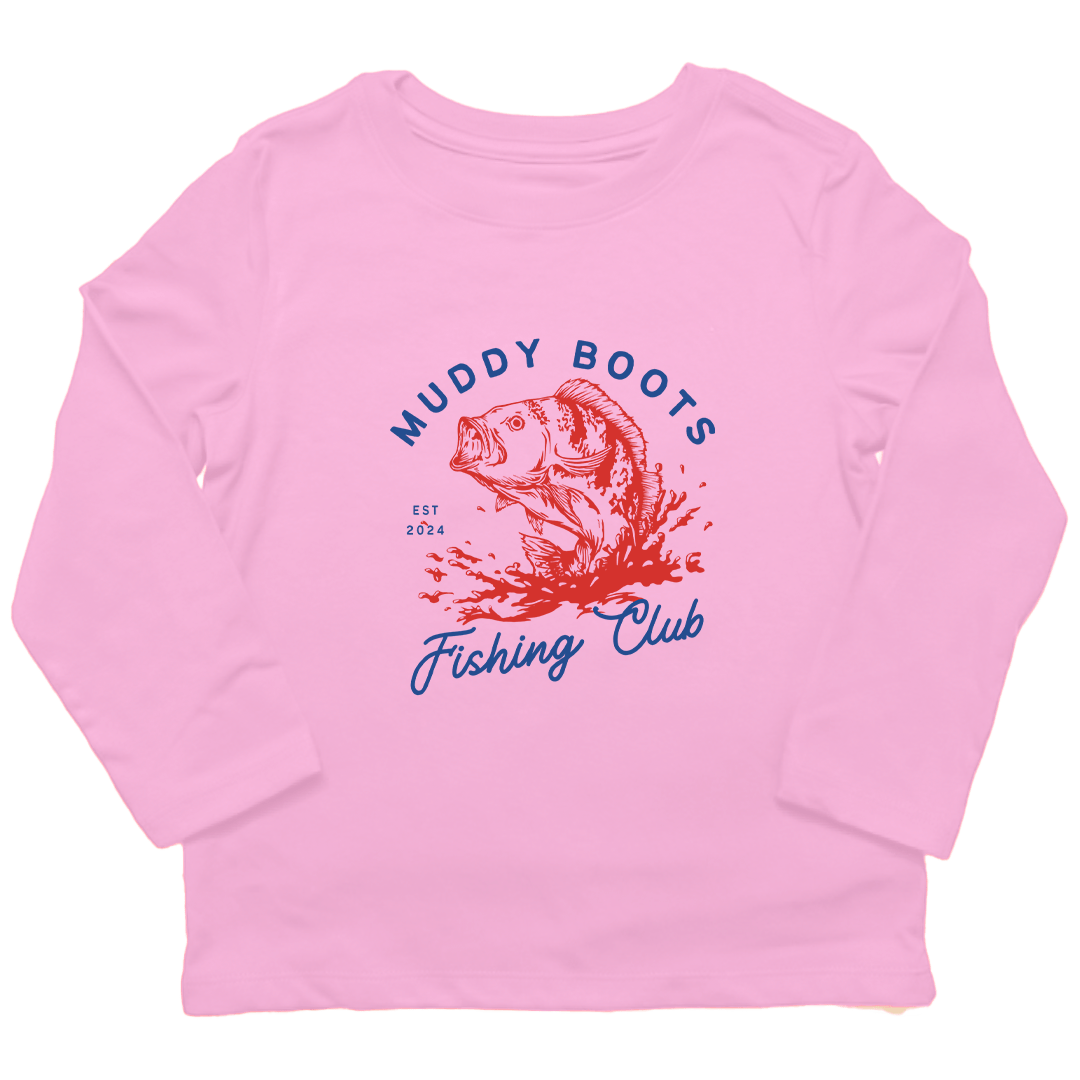 MB Fishing Club Toddler Long Sleeve Tee - Muddy Boots Clothing - Long Sleeve Tee