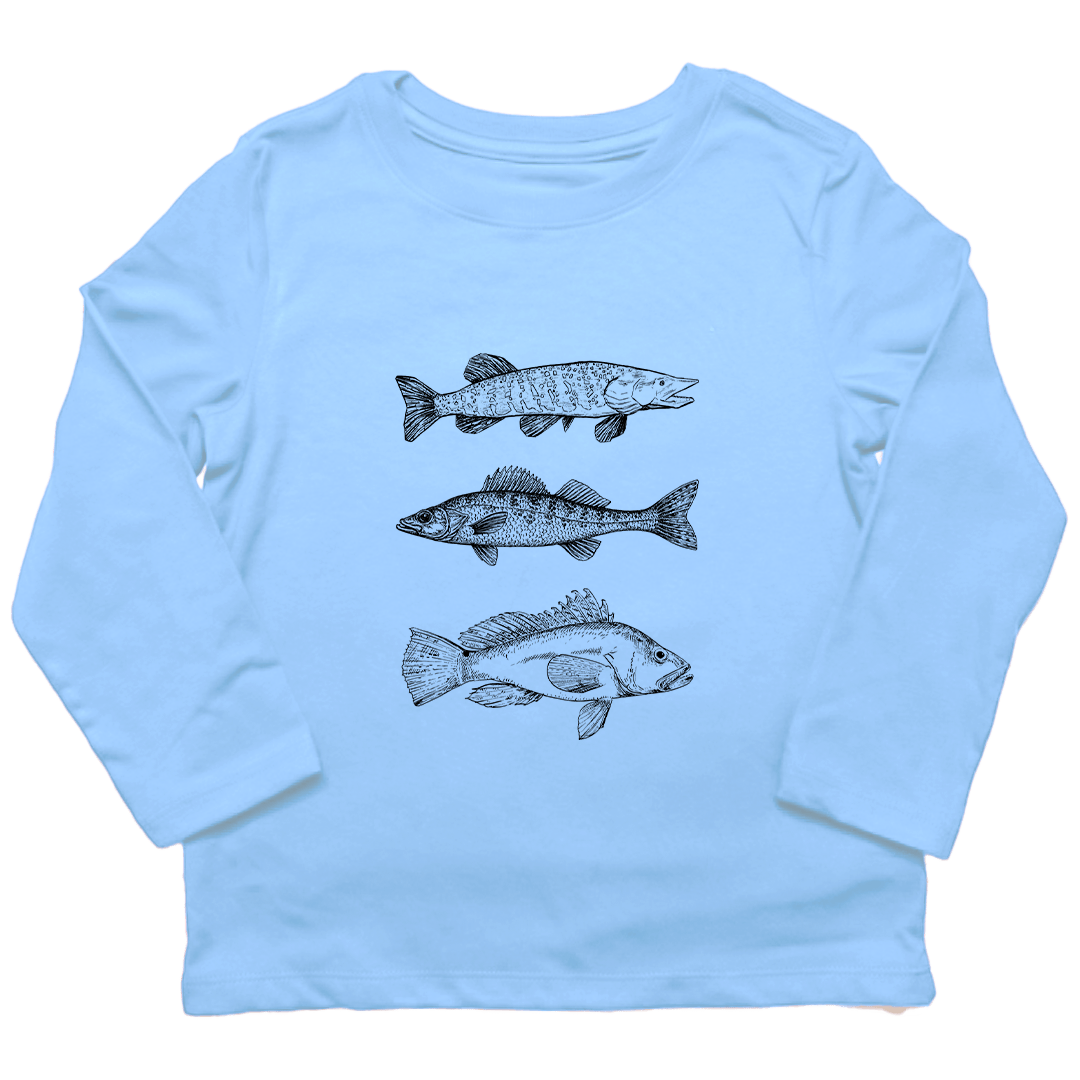 Midwest Fish Toddler Long Sleeve Tee - Muddy Boots Clothing - Long Sleeve Tee