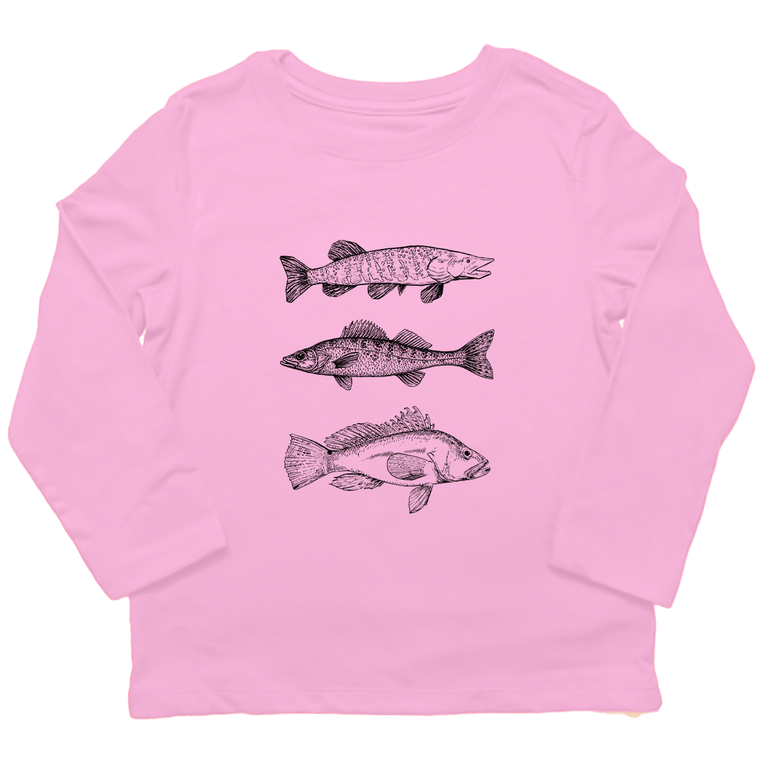 Midwest Fish Toddler Long Sleeve Tee - Muddy Boots Clothing - Long Sleeve Tee