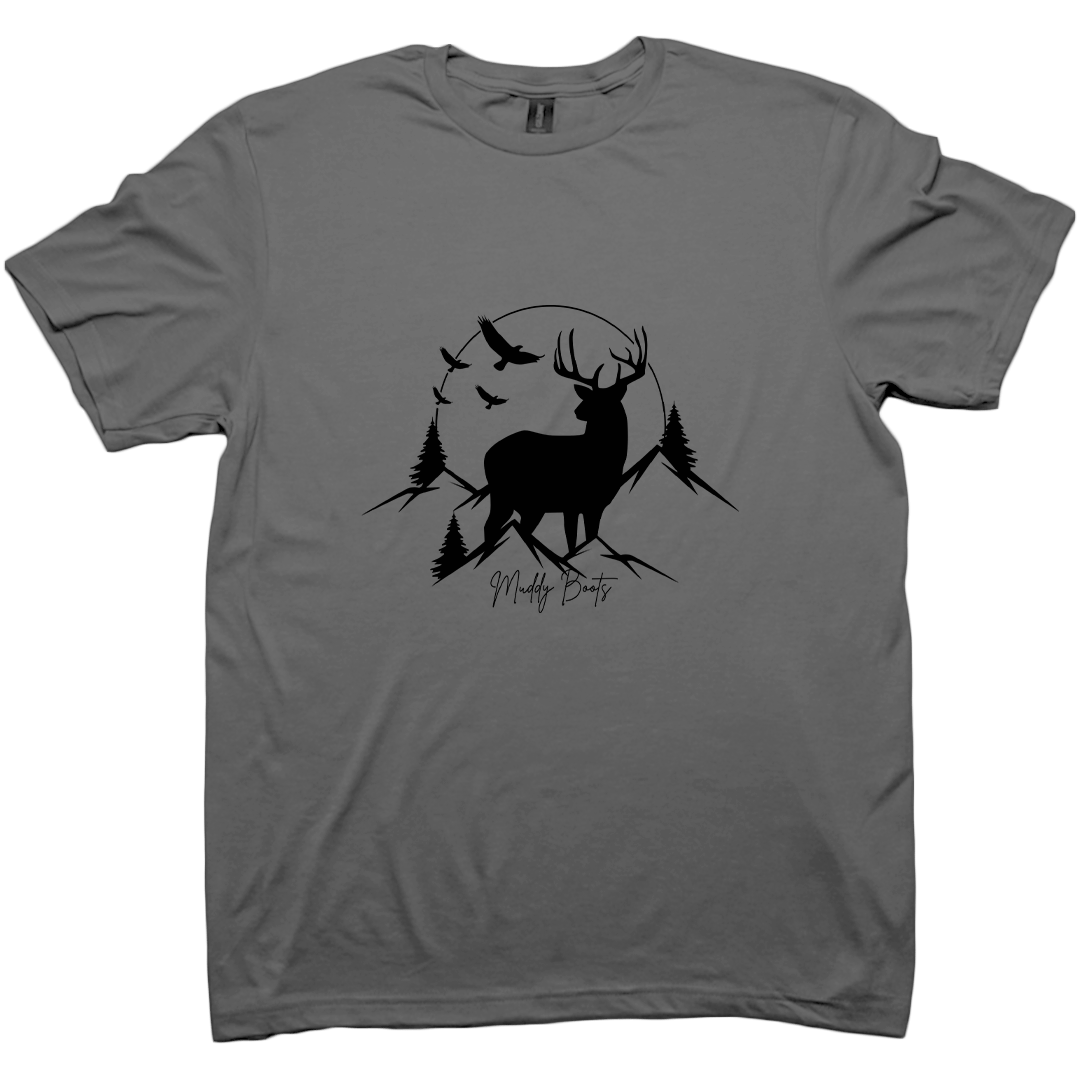 Mountain Deer Adult Tee - Muddy Boots Clothing - T-Shirt