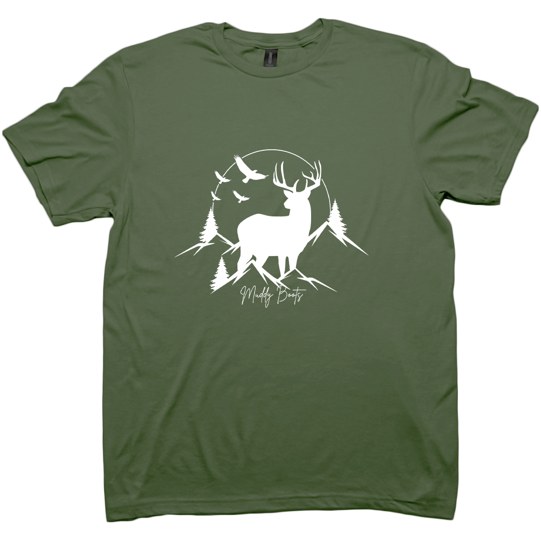 Mountain Deer Adult Tee - Muddy Boots Clothing - T-Shirt