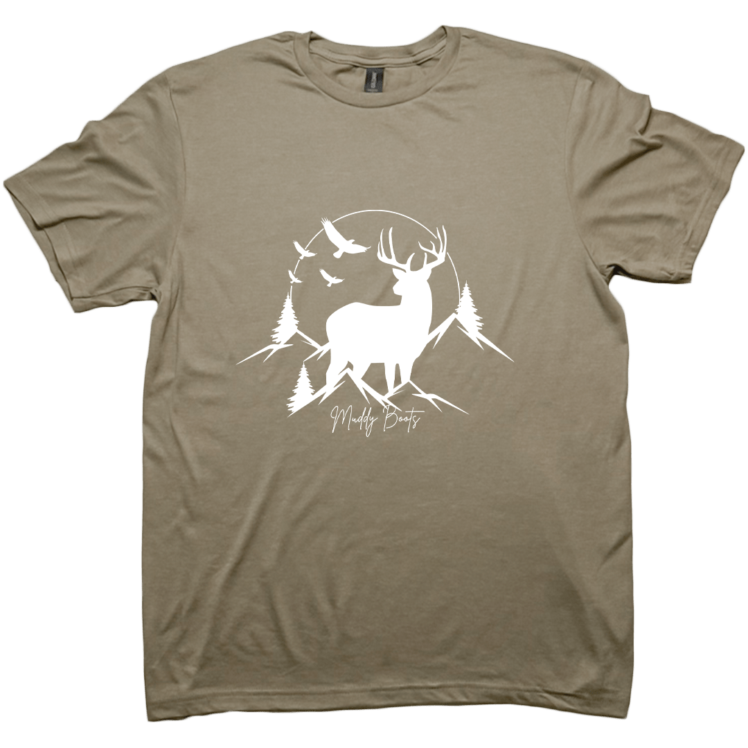 Mountain Deer Adult Tee - Muddy Boots Clothing - T-Shirt