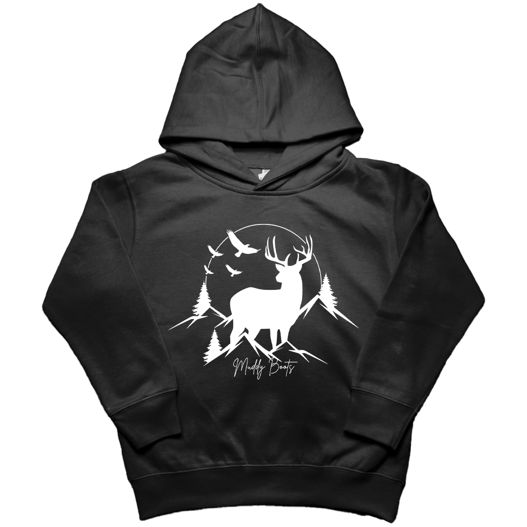 Mountain Deer Kids Hoodie - Muddy Boots Clothing - Hoodie