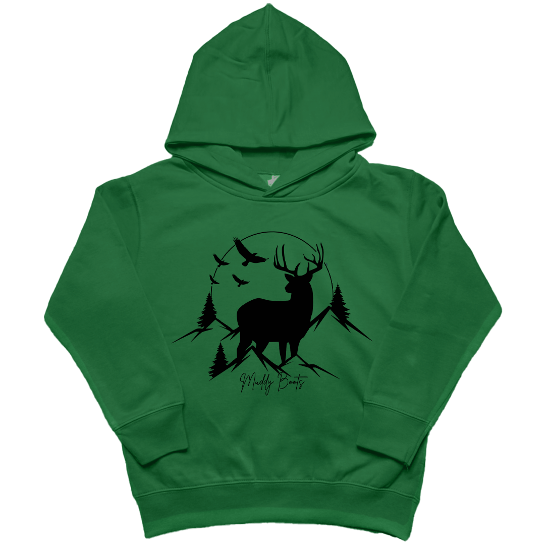 Mountain Deer Kids Hoodie - Muddy Boots Clothing - Hoodie