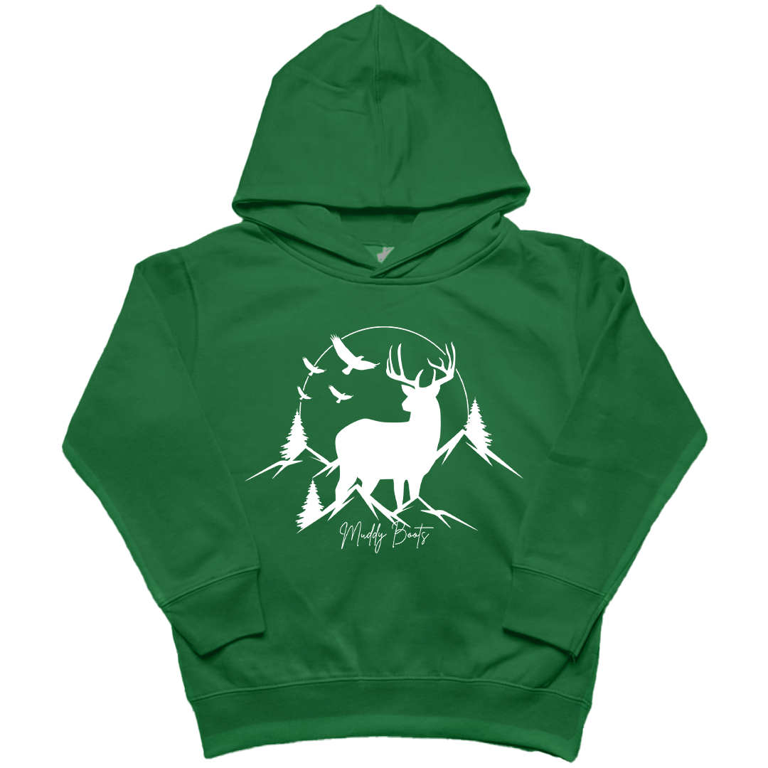 Mountain Deer Kids Hoodie - Muddy Boots Clothing - Hoodie