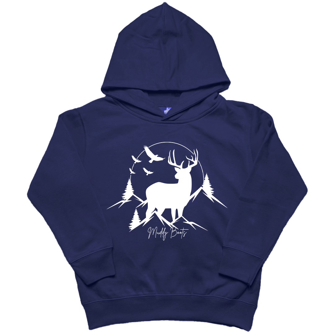 Mountain Deer Kids Hoodie - Muddy Boots Clothing - Hoodie