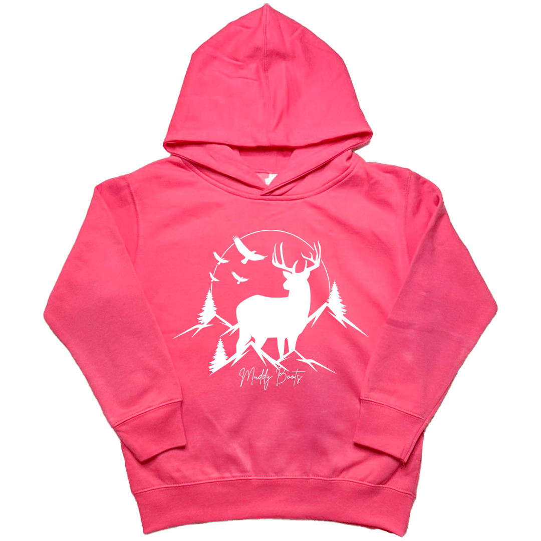 Mountain Deer Kids Hoodie - Muddy Boots Clothing - Hoodie