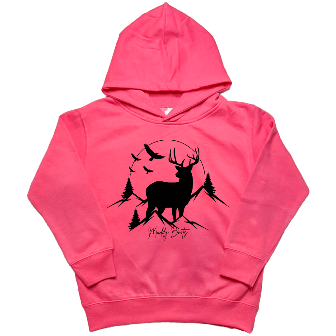 Mountain Deer Kids Hoodie - Muddy Boots Clothing - Hoodie