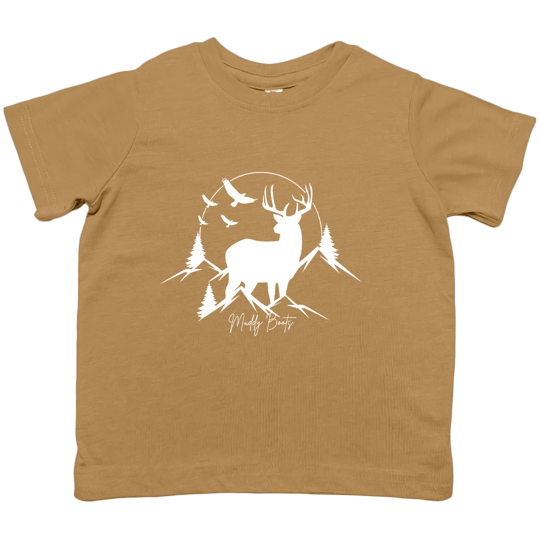 Mountain Deer Toddler Tee - Muddy Boots Clothing - T-Shirt