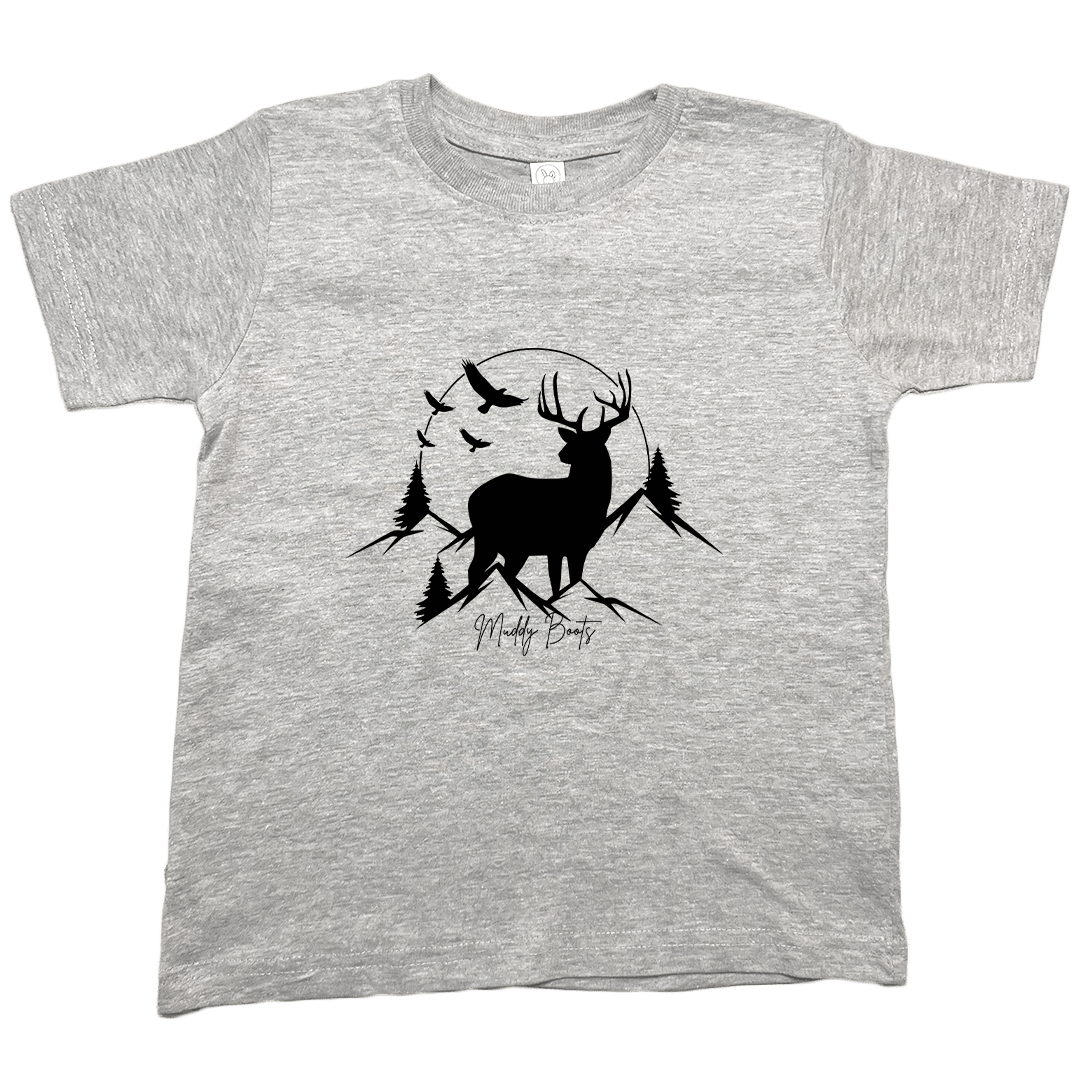 Mountain Deer Toddler Tee - Muddy Boots Clothing - T-Shirt