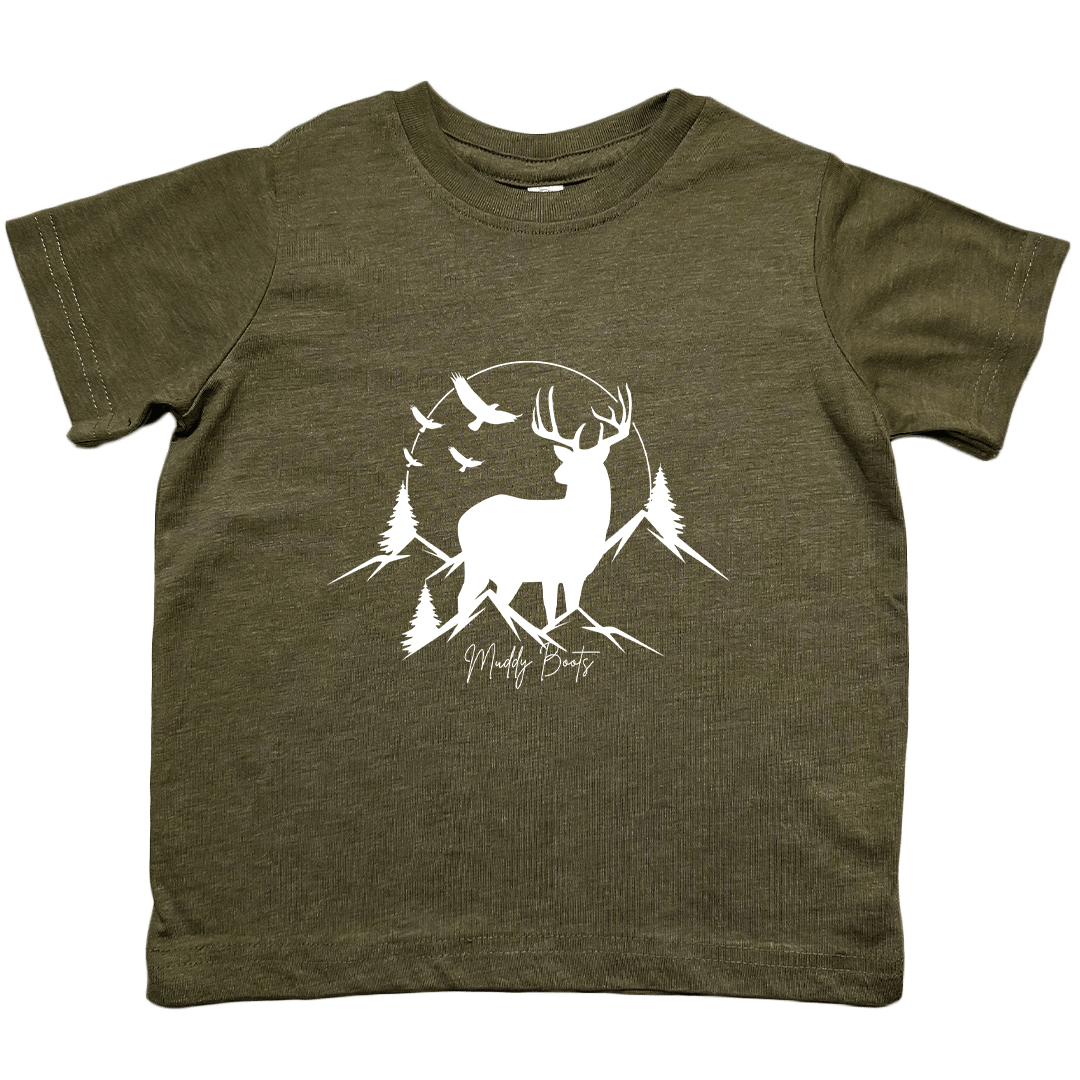 Mountain Deer Toddler Tee - Muddy Boots Clothing - T-Shirt