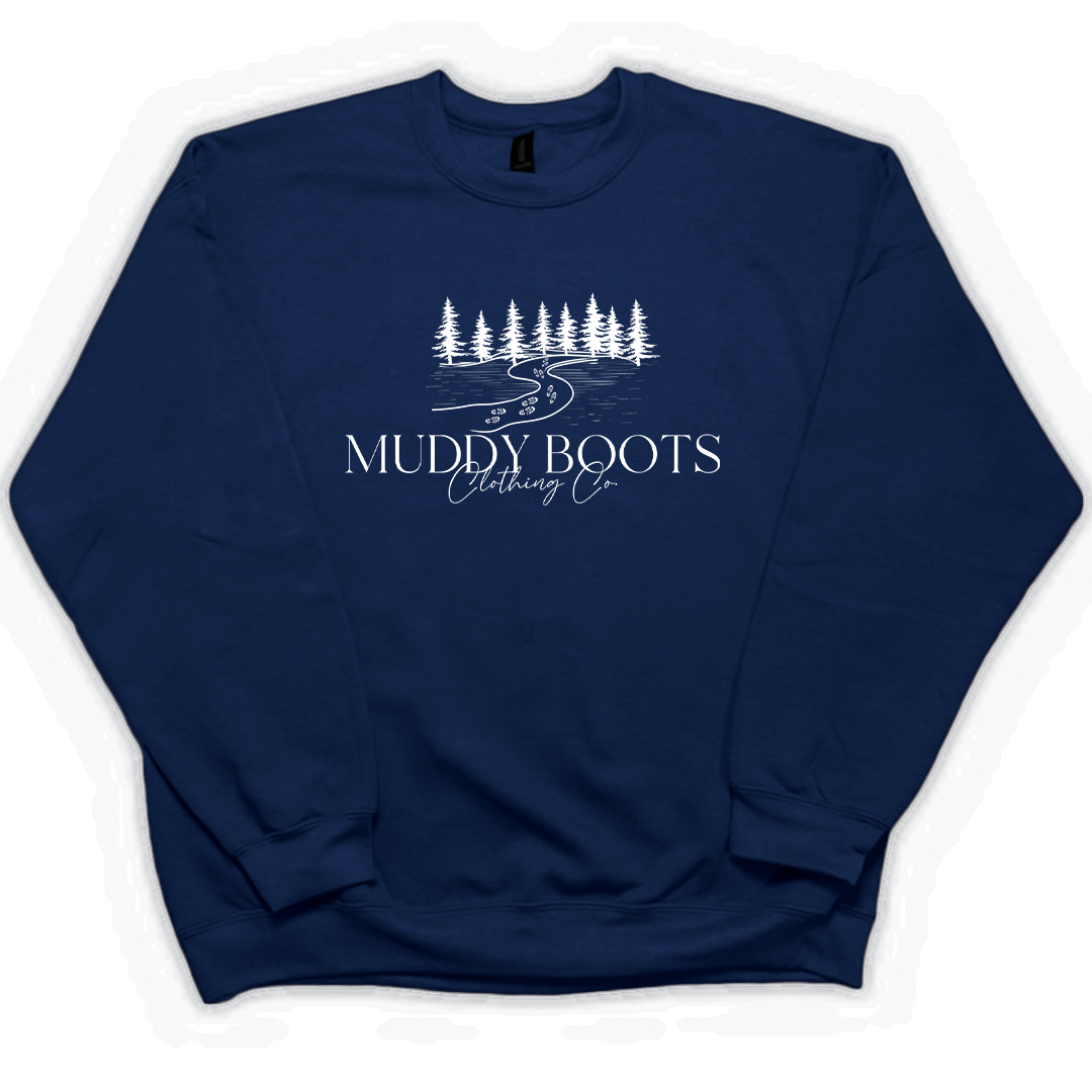 Muddy Boots Adult Crew Neck Sweatshirt - Muddy Boots Clothing - Crew Neck Sweatshirt
