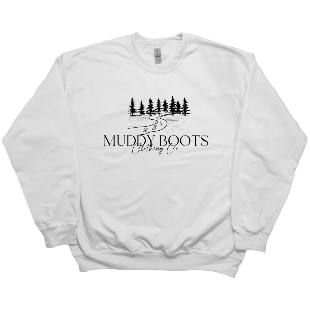 Muddy Boots Adult Crew Neck Sweatshirt - Muddy Boots Clothing - Crew Neck Sweatshirt
