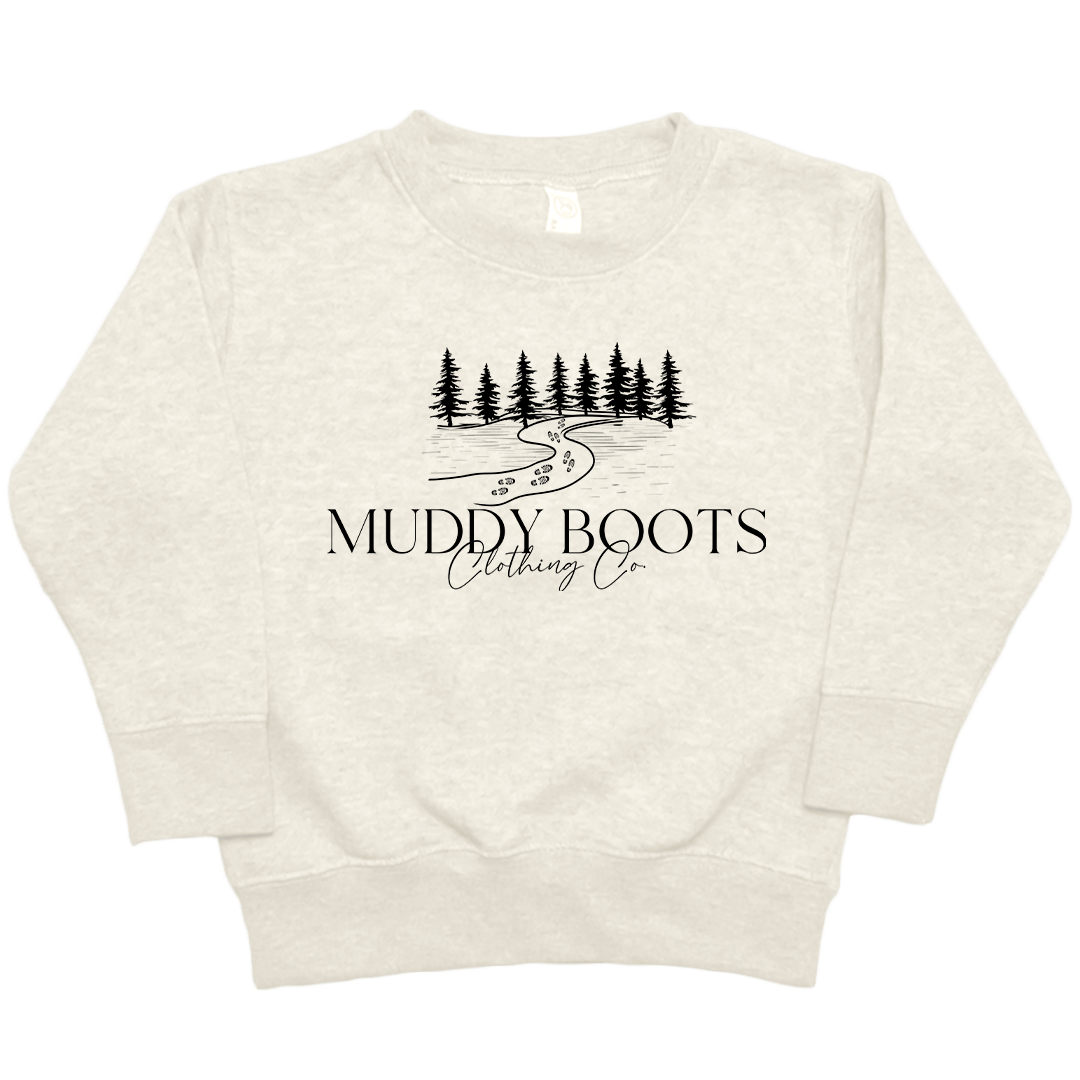 Muddy Boots Toddler Crew Neck Sweatshirt - Muddy Boots Clothing - Crew Neck Sweatshirt