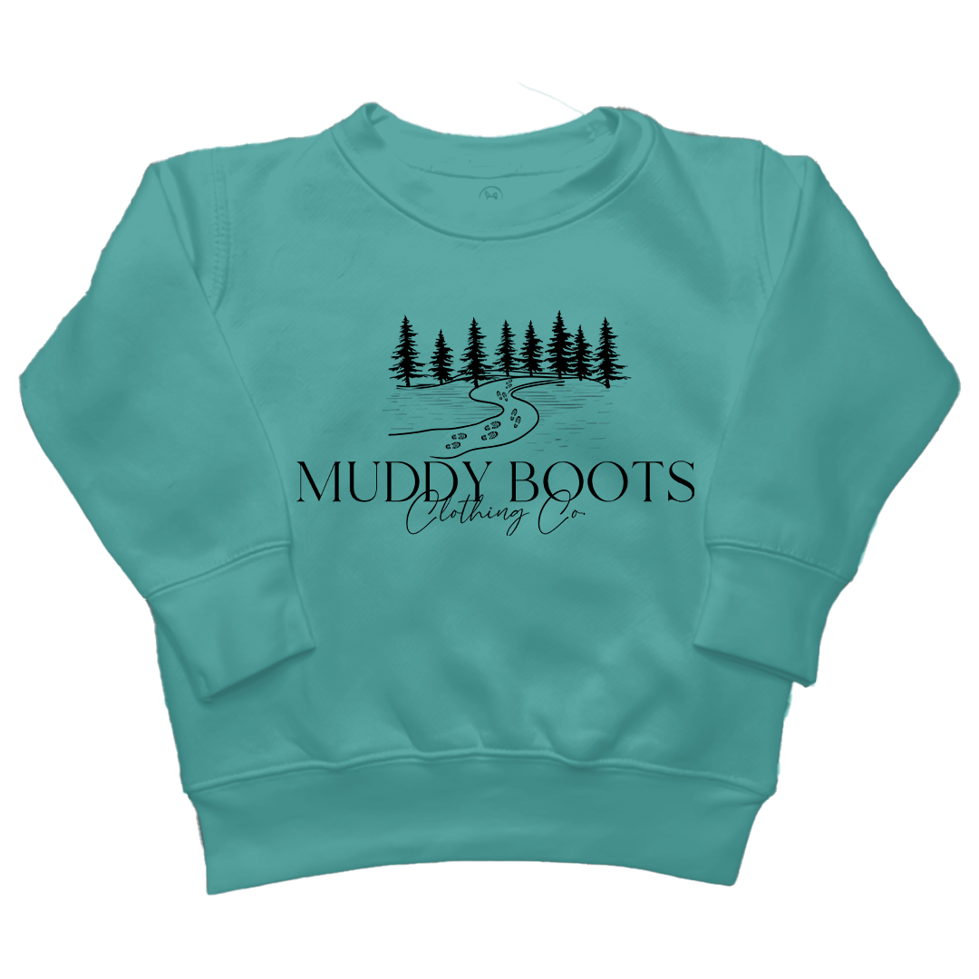 Muddy Boots Toddler Crew Neck Sweatshirt - Muddy Boots Clothing - Crew Neck Sweatshirt