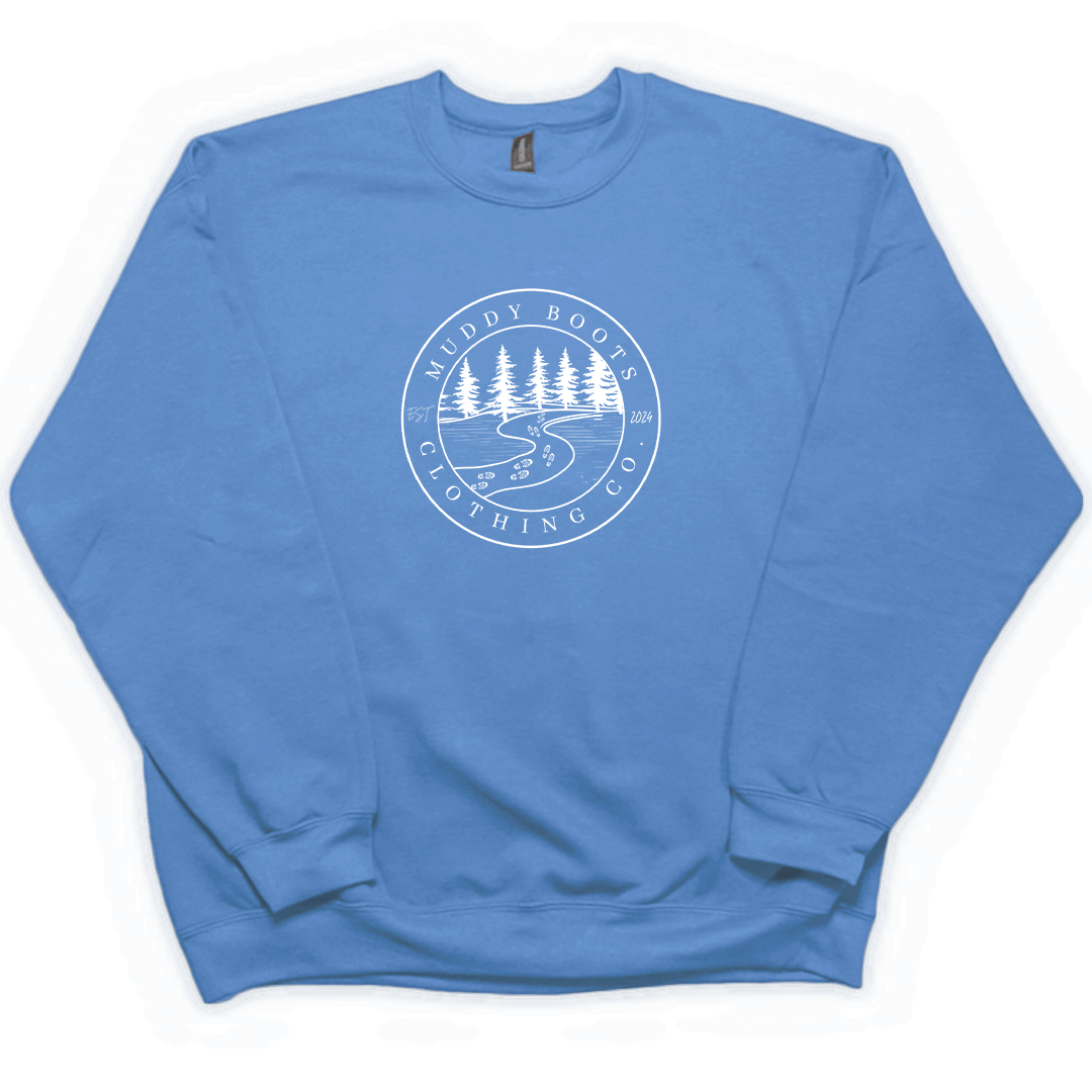 Muddy Trails Adult Crew Neck Sweatshirt - Muddy Boots Clothing - Crew Neck Sweatshirt