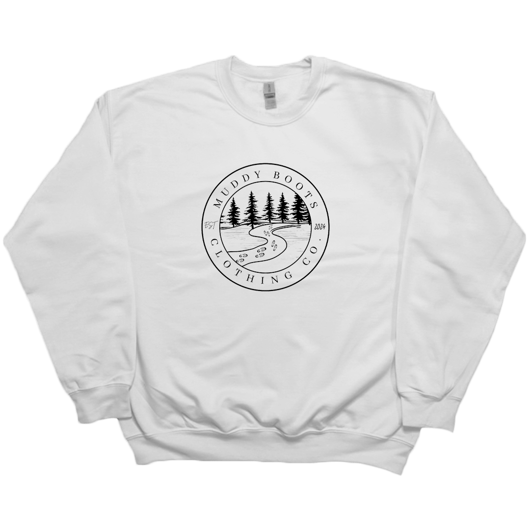 Muddy Trails Adult Crew Neck Sweatshirt - Muddy Boots Clothing - Crew Neck Sweatshirt