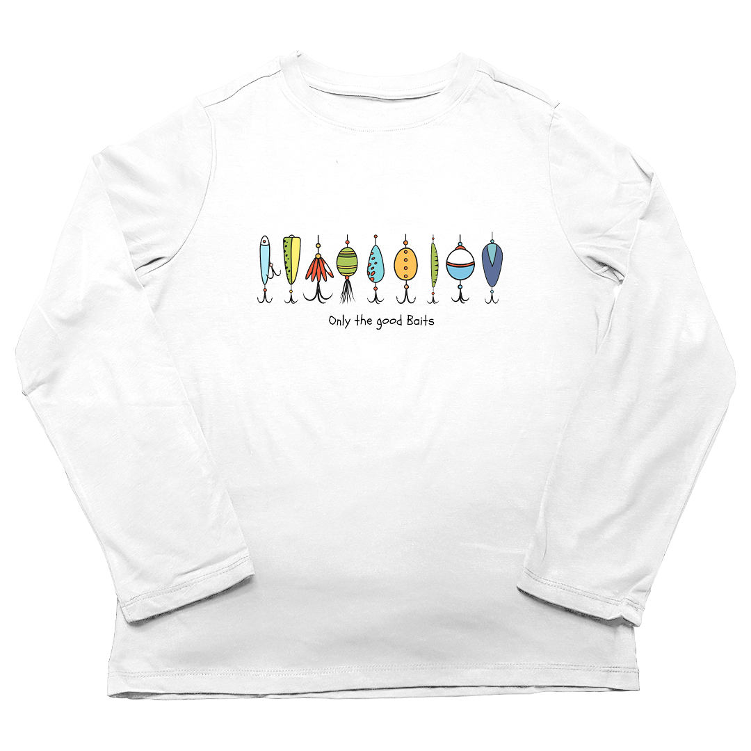 Only The Good Baits Adult Long Sleeve Tee - Muddy Boots Clothing - Long Sleeve Tee