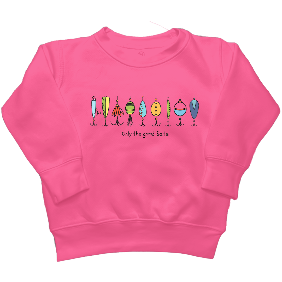 Only The Good Baits Kids Crew Neck Sweatshirt - Muddy Boots Clothing - Crew Neck Sweatshirt