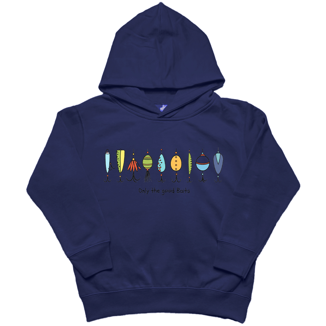 Only the Good Baits Toddler Hoodie - Muddy Boots Clothing - Hoodie
