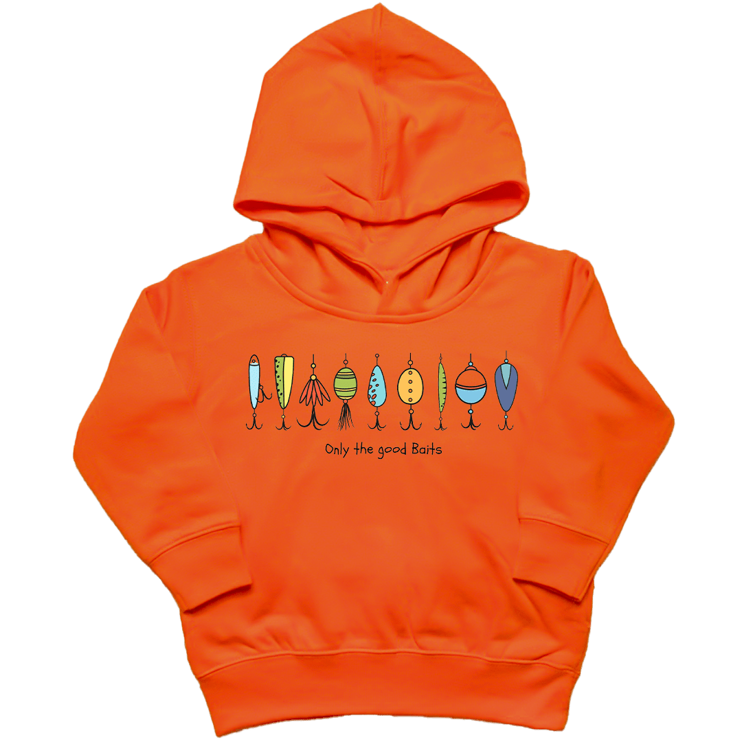 Only the Good Baits Toddler Hoodie - Muddy Boots Clothing - Hoodie